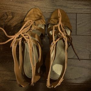 Marc Fisher strappy heel booties. Worn maybe once or twice, good condition